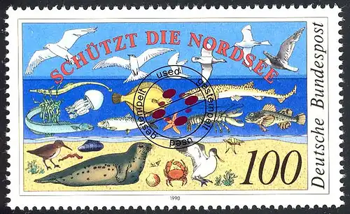 1454 Nordseeschutz-Konferenz O gestempelt