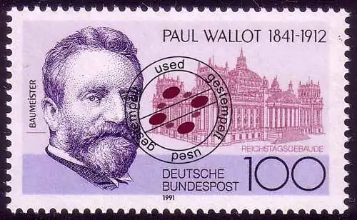 1536 Paul Wallot, gestempelt O