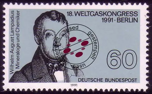 1537 Weltgaskongress 60 Pf O gestempelt