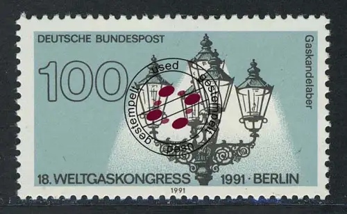 1538 Weltgaskongress 100 Pf O gestempelt