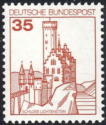 1139 Burgen und Schlösser 35 Pf Lichtenstein, **