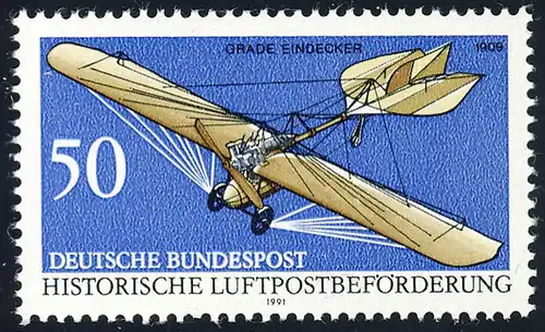 1523 Transport postal 50 Pf ** .