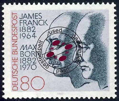 1147 James Franck und Max Born O gestempelt