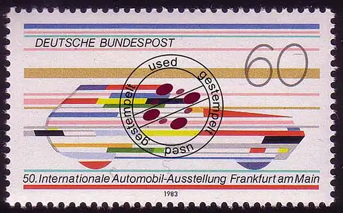 1182 Automobilausstellung O gestempelt