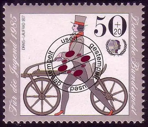 1242 Jeunes Bicyclettes historiques 50+20 Pf O