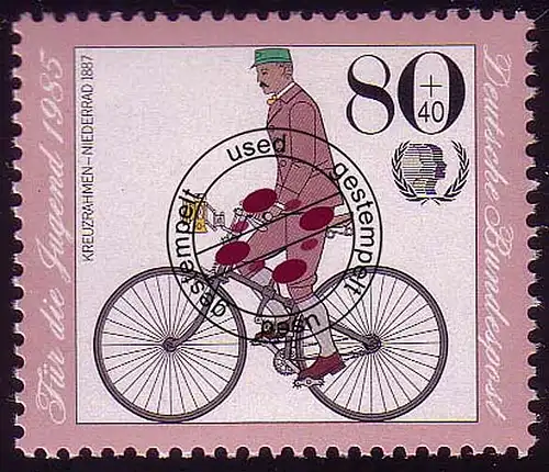 1244 Jeunesse Bicyclettes historiques 80+40 Pf O