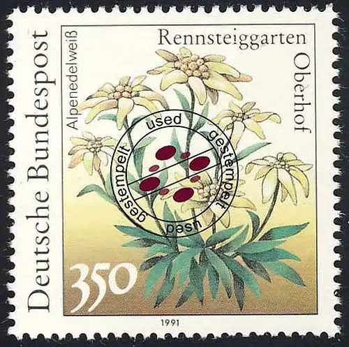1509 Alpenedelweiss 350 Pf O Tamponné