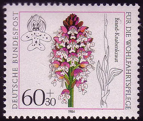 1226 Wohlfahrt Orchideen 60+30 Pf **