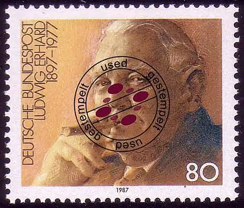 1308 Ludwig Erhard O gestempelt