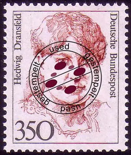 1393 Frauen der deutschen Geschichte 350 Pf Dransfeld, gestempelt O