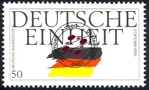 1477 Deutsche Einheit 50 Pf O gestempelt