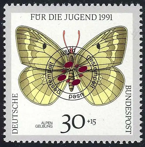 1512 Jugend Schmetterlinge 30+15 Pf O