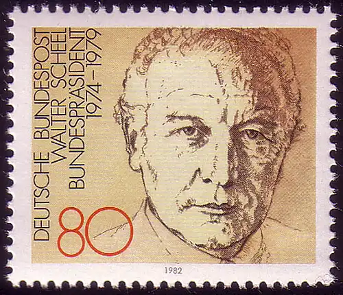 1159 aus Block Bundespräsident Walter Scheel **