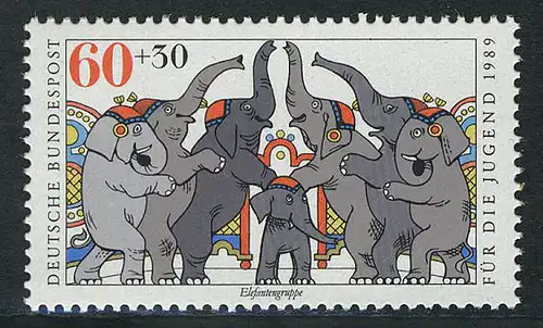 1411 Cirque 60+30 Pf éléphants **