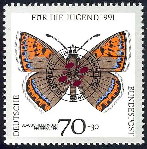 1515 Jugend Schmetterlinge 70+30 Pf O