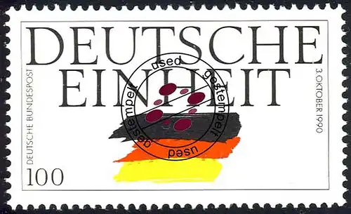 1478 Deutsche Einheit 100 Pf O gestempelt