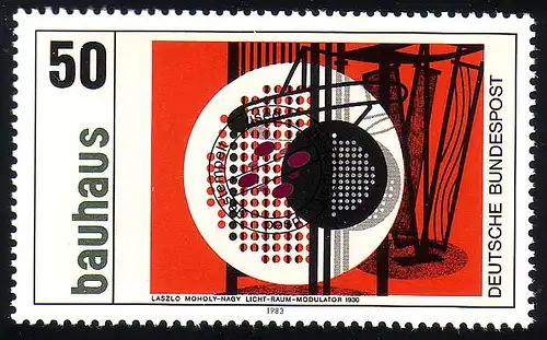 1164 Bauhaus Laszlo Moholy-Nagy 50 Pf O gestempelt