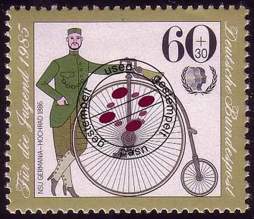 1243 Jeunes Bicyclettes historiques 60+30 Pf O