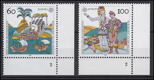 1608-1609 Europa / CEPT 1992 - Ecken unten rechts mit FN2, Satz **