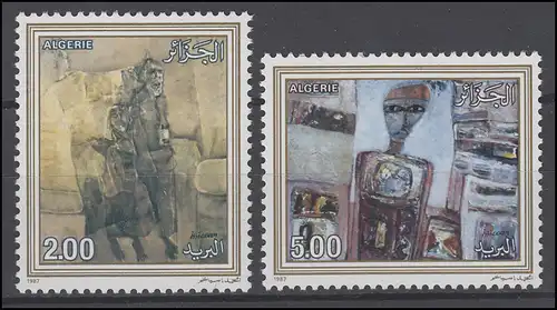 Algerien: Gemälde / Paintings - Moderne Afrikanische Kunst 1987, 2 Marken **