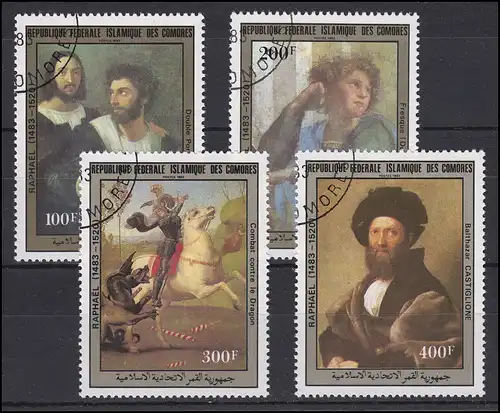 Komoren: Gemälde vom Maler Raphael / Raffael 1983, 4 Werte, Satz O