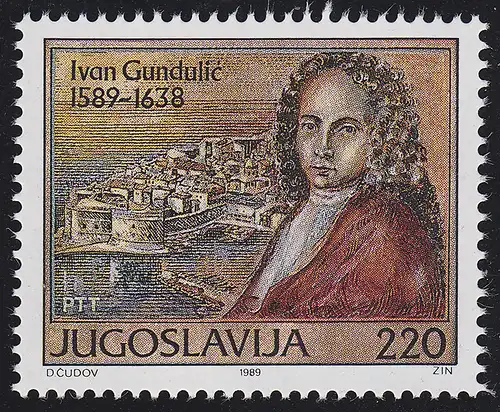 Jugoslawien: Schriftsteller Ivan Gundulic / Giovanni Gondola, Marke **