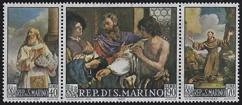 San Marino: Gemälde & Paintings Barbarie 1967, Zusammendruck **