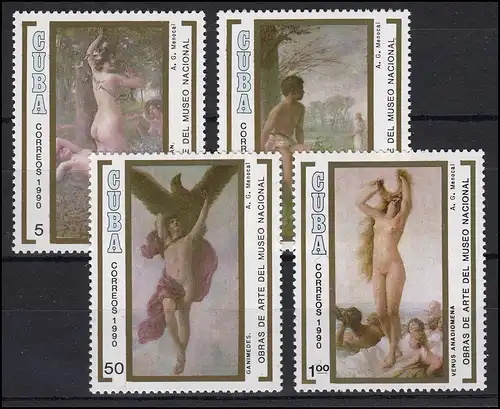 Caraïbes peintures Paintings A.G. Menocal au Musée National 1990, 4 valeurs **