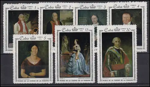 Caraïbes peintures Paintings Escobar, Madrazo, Melero, Del Rio 1972, 7 valeurs **