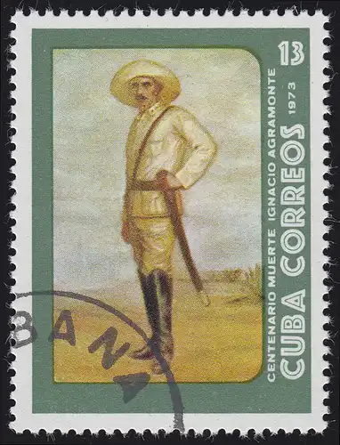Avocat et combattant pour la liberté des Caraïbes Ignacio Agramonte 1973, marque O