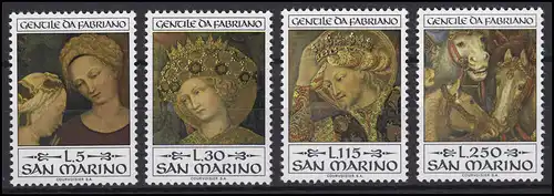 Saint-Marin: peinture Paintings Gentile da Fabriano 1973, 4 valeurs, ensemble **