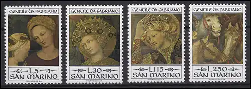 San Marino: Gemälde Paintings Gentile da Fabriano 1973, 4 Werte, Satz **