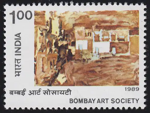 Indien: Gemälde Paintings Kunstgesellschaft Bombay Art society, Marke **