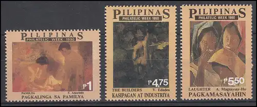 Philippines: Philatelie / Philatélic Week - Peinture / Painting 1990, phrase **