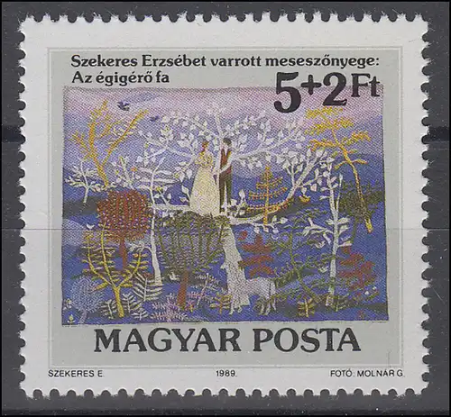 Ungarn: Gemälde Szekeres Erzsébet 1989 Marke **