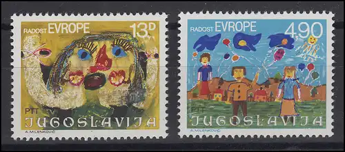 Yougoslavie: Europe - Dessins pour enfants Peintures & Paintings 1980, phrase **