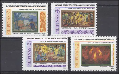 Philippinen: Philatelie National Stamp-Collecting Gemälde/Painting 1995, Satz **