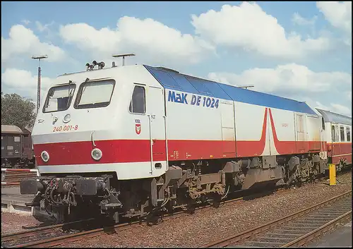 AK Dieselelektr.-Versuchslokomotive Mak DE 1024, SSt STUTTGART Bahntag 11.9.99  