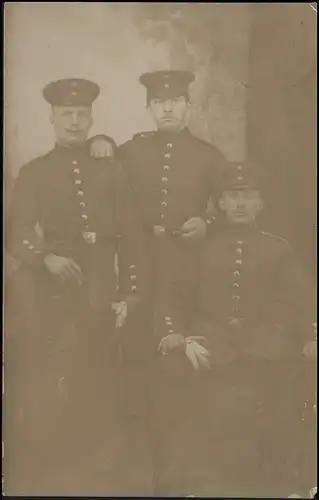 Carte de photo de groupe militaire EF Germania 5 Pf. CÖLN 20.2.12 après Sarrebruck