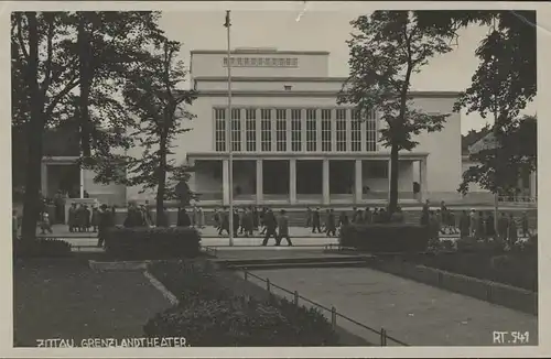 Hindenburg 6 PF EF Carte de vue Zittau Terrain de la frontière Théâtre de Zittau 6.10.41