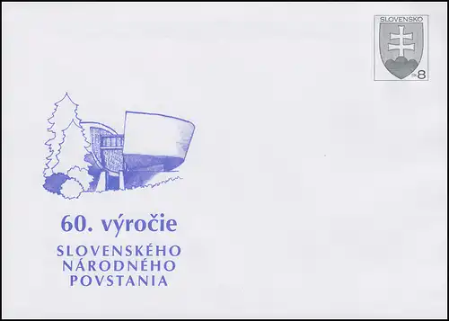 Slovaquie: Lettre supplémentaire 60e anniversaire de la révolte nationale slovaque 2004, **