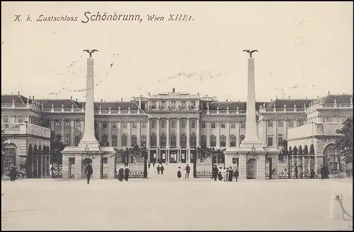 Österreich Ansichtskarte Lustschloss Schönbrunn WIEN 72 - 11.11.11 nach Berlin