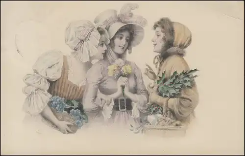 Germania 5 Pf. EF sur AK Curiosité Filles, SPADAU 6.7.1911 vers Francfort/M.