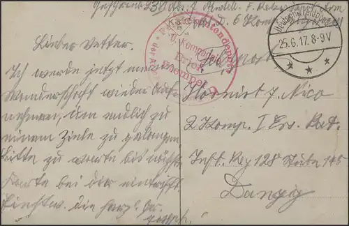 Carte de vue 1ère guerre mondiale: une paysanne russe avec des chevaux, couru en 1917