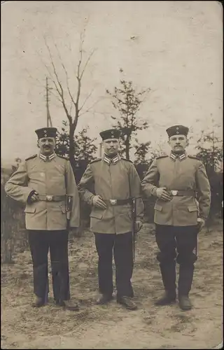 Feldpost-Fotoansichtskarte Militärpersonen ZOSSEN ÜBUNGSPLATZ 1.12.14 nach Posen