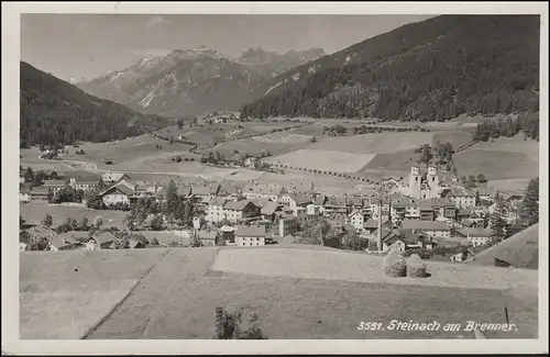 Autriche Carte de vue STEINACH am Brenner - Panorama, 7.10.1939 après Chemnitz