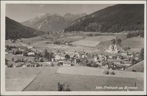 Österreich Ansichtskarte STEINACH am Brenner - Panorama, 7.10.1939 nach Chemnitz