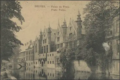 Carte de vue Feldpost Bruges/Franc Paleisi, 3.3.1917 vers Birth/Niederkraften