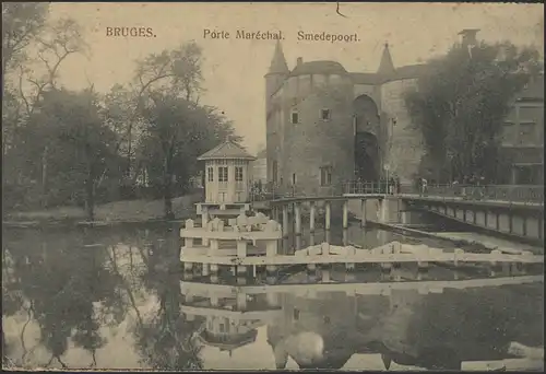 Ansichtskarte Feldpost Bruges / Smedepoort, 27.2.1917 nach Birth/Niederkrüchten