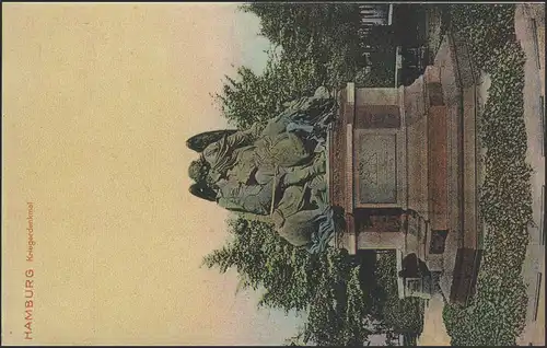 Carte de vue Hambourg: Monument aux guerriers, inutilisé